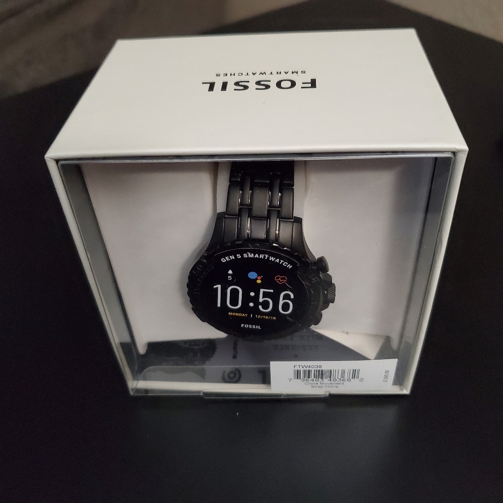 Fossil Gen 5 Smartwatch Garrett HR Black Stainless